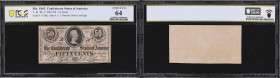 T-63. Confederate Currency. 1863 50 Cents. PCGS Banknote Choice Uncirculated 64.