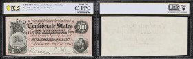 Lot of (3) T-64. Confederate Currency. 1864 $500. PCGS Banknote Choice Uncirculated 63 PPQ. Consecutive Serial Numbers.