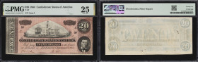 T-67. Confederate Currency. 1864 $20. PMG Very Fine 25. Serial Number 2.