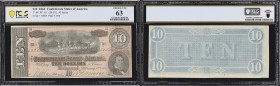 Lot of (6) T-68. Confederate Currency. 1864 $10. PCGS Banknote Choice Uncirculated 63 to 63 PPQ. Consecutive Serial Numbers.