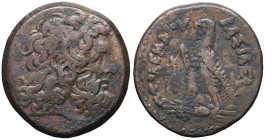 GRÈCE ANTIQUE - GREEK
Royaume lagide, Ptolémée IV (222-204 av. J.-C.). Triobole ND (219-205 av. J.-C.), Alexandrie.
Svor.1127 - CPE.B496 ; Bronze - 31...
