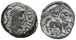 GAULE - CELTIC
Carnutes. Bronze PIXTILOS, classe VII à la cavalière ailée ND (seconde moitié du Ier siècle, c. 30-10 avant J.-C.).
LT.7081 - DT.2471 -...