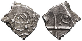 GAULE - CELTIC
Cadurques. Drachme à la tête triangulaire ND (IIe-Ier s. av. J.-C.).
Savès 118 - LT.3263 ; Argent - 3,19 g - 15,5 mm - 12 h
Superbe.