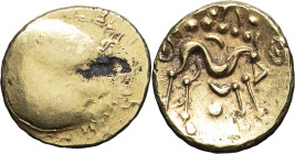 GAULE - CELTIC
Ambiens / Belgium. Statère uniface ND (second tiers du Ier siècle avant J.-C. et période pré-augustéenne).
LT. manque - DT.236 - Scheer...