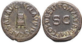 EMPIRE ROMAIN - ROMAN
Claude (41-54). Quadrans ND (41), Rome.
RIC.84 ; Bronze - 3,54 g - 18 mm - 6 h
TB à TTB.