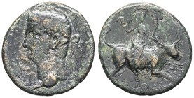 EMPIRE ROMAIN - ROMAN
Claude (41-54), Phénicie. Bronze An 162 (51-52), Sidon.
RPC.I, 4614 ; Bronze - 8,57 g - 22 mm - 1 h
Belle représentation du myth...