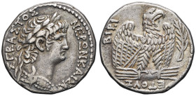 EMPIRE ROMAIN - ROMAN
Néron (54-68), Syrie. Tétradrachme An 10 (63), Antioche.
Prieur 89 - RPC.I, 4189 ; Argent - 14,96 g - 25 mm - 1 h
TTB.