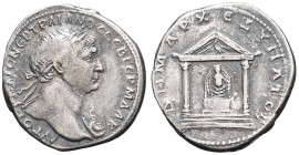 EMPIRE ROMAIN - ROMAN
Trajan (98-117), Arabie. Tridrachme ND (112-114), Bostra ?
RPC.III, 4070 ; Argent - 10,08 g - 24 mm - 7 h
TB à TTB.