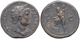 EMPIRE ROMAIN - ROMAN
Hadrien (117-138). Sesterce ND (125-127), Rome.
RIC.811 ; Bronze - 31,71 g - 34 mm - 5 h
TB à TTB.