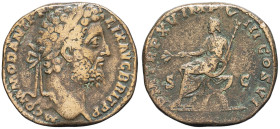 EMPIRE ROMAIN - ROMAN
Commode (177-192). Sesterce ND (190), Rome.
RIC.557 ; Bronze - 21,28 g - 26,5 mm - 6 h
TTB.