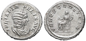 EMPIRE ROMAIN - ROMAN
Julia Domna (193-211). Antoninien ND (211-217), Rome.
RIC.388A ; Argent - 4,96 g - 22,5 mm - 12 h
Flan large. Superbe.