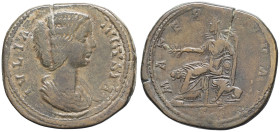 EMPIRE ROMAIN - ROMAN
Julia Domna (193-211). Sesterce ND (196-211), Rome.
RIC.859 ; Bronze - 30,89 g - 30,5 mm - 11 h
Flan fissuré. TTB.