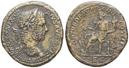 EMPIRE ROMAIN - ROMAN
Caracalla (198-217). Sesterce ND (211), Rome.
RIC.479A ; Bronze - 25,09 g - 32,5 mm - 12 h
Surfaces corrodées et retravaillées. ...
