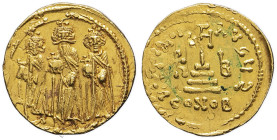 EMPIRE BYZANTIN - BYZANTINE
Héraclius, Héraclius Constantin et Héraclonas (632-641). Solidus ND (638-641), Constantinople, 7e officine.
BC.767 ; Or - ...