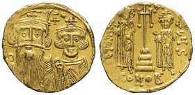 EMPIRE BYZANTIN - BYZANTINE
Constant II (641-668). Solidus avec Constantin IV, Héraclius et Tibère ND (après 659), Constantinople, 6e officine.
BC.964...