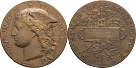 ALGÉRIE - ALGERIA
IIIe République (1870-1940). Médaille, ministère de l’Agriculture, concours général agricole de Sidi-Bel-Abbès, par H. Ponscarme 188...