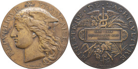 ALGÉRIE - ALGERIA
IIIe République (1870-1940). Médaille, ministère de l’Agriculture, concours général agricole d’Oran, par H. Ponscarme 1886, Paris.
E...