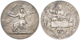 ALGÉRIE - ALGERIA
IIIe République (1870-1940). Médaille, concours régional de Constantine 1896.
Esc.- ; Argent - 21,76 g - 36 mm - 12 h
Poinçon (hure ...