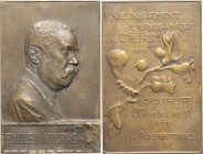 ALGÉRIE - ALGERIA
IIIe République (1870-1940). Plaque, Émile Maupas ND (1913), Paris (A. Bazor).
Escande - ; Bronze - 145,86 g - 79,5 x 52 mm - 12 h
P...