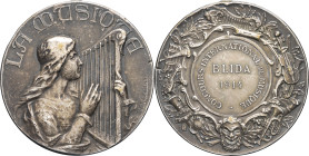 ALGÉRIE - ALGERIA
IIIe République (1870-1940). Médaille, concours international de musique de Blida, par F. Rasumny 1914.
Esc.- ; Bronze argenté - 71,...