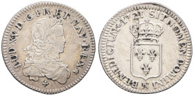 FRANCE / CAPÉTIENS - FRANCE / ROYAL
Louis XV (1715-1774). Sixième d’écu de France 1721, N, Montpellier.
Dy.1668 - G.297 ; Argent - 4,07 g - 24,5 mm - ...