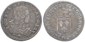 FRANCE / CAPÉTIENS - FRANCE / ROYAL
Louis XV (1715-1774). Sixième d’écu de France 1721, N, Montpellier.
Dy.1668 - G.297 ; Argent - 3,98 g - 23 mm - 6 ...