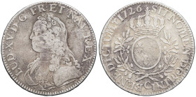FRANCE / CAPÉTIENS - FRANCE / ROYAL
Louis XV (1715-1774). Écu aux rameaux d’olivier 1726, C, Caen.
Dy.1675 - G.321 - Dav.1330 ; Argent - 29,04 g - 41 ...