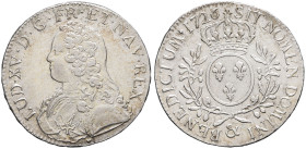 FRANCE / CAPÉTIENS - FRANCE / ROYAL
Louis XV (1715-1774). Écu aux rameaux d’olivier 1726, &, Aix-en-Provence.
Dy.1675 - G.321 - Dav.1330 ; Argent - 29...