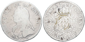 FRANCE / CAPÉTIENS - FRANCE / ROYAL
Louis XV (1715-1774). Écu aux rameaux d’olivier 1727, A, Paris.
Dy.1675 - G.321 - Dav.1330 ; Argent - 28,42 g - 41...