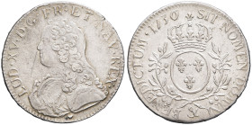 FRANCE / CAPÉTIENS - FRANCE / ROYAL
Louis XV (1715-1774). Écu aux rameaux d’olivier 1736, &, Aix-en-Provence.
Dy.1675 - G.321 - Dav.1330 ; Argent - 29...