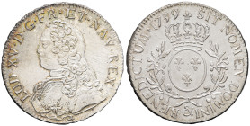 FRANCE / CAPÉTIENS - FRANCE / ROYAL
Louis XV (1715-1774). Écu aux rameaux d’olivier 1739, &, Aix-en-Provence.
Dy.1675 - G.321 - Dav.1330 ; Argent - 29...