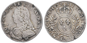 FRANCE / CAPÉTIENS - FRANCE / ROYAL
Louis XV (1715-1774). Dixième d’écu aux rameaux d’olivier 1729, 2e semestre, A, Paris.
Dy.1678 - G.291 ; Argent - ...