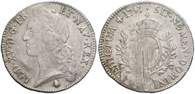FRANCE / CAPÉTIENS - FRANCE / ROYAL
Louis XV (1715-1774). Écu au bandeau 1747, Q, Perpignan.
Dy.1680 - G.322 - Dav.1331 ; Argent - 28,96 g - 41 mm - 6...
