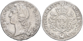 FRANCE / CAPÉTIENS - FRANCE / ROYAL
Louis XV (1715-1774). Écu au bandeau de Béarn 1752, vache, Pau.
Dy.1680 - G.322a - Dav.A1331 ; Argent - 29,10 g - ...