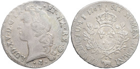 FRANCE / CAPÉTIENS - FRANCE / ROYAL
Louis XV (1715-1774). Écu au bandeau de Béarn 1767, vache, Pau.
Dy.1680 - G.322a - Dav.A1331 ; Argent - 29,18 g - ...