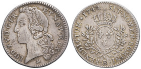 FRANCE / CAPÉTIENS - FRANCE / ROYAL
Louis XV (1715-1774). Cinquième d’écu au bandeau 1742/1, B, Rouen.
Dy.1682 - G.299 ; Argent - 5,85 g - 26 mm - 6 h...