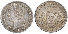 FRANCE / CAPÉTIENS - FRANCE / ROYAL
Louis XV (1715-1774). Cinquième d’écu au bandeau 1764, Q, Perpignan.
Dy.1682 - G.299 (R3) ; Argent - 5,76 g - 26 m...