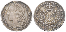 FRANCE / CAPÉTIENS - FRANCE / ROYAL
Louis XV (1715-1774). Dixième d’écu au bandeau 1747, A, Paris.
Dy.1683 - G.292 ; Argent - 2,85 g - 21,5 mm - 6 h
T...