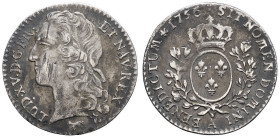 FRANCE / CAPÉTIENS - FRANCE / ROYAL
Louis XV (1715-1774). Dixième d’écu au bandeau 1756, 2e semestre, A, Paris.
Dy.1683 - G.292 ; Argent - 2,87 g - 21...