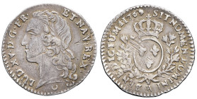 FRANCE / CAPÉTIENS - FRANCE / ROYAL
Louis XV (1715-1774). Dixième d’écu au bandeau 1769, AA, Metz.
Dy.1683 - G.292 ; Argent - 2,90 g - 21,5 mm - 6 h
F...