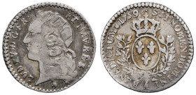 FRANCE / CAPÉTIENS - FRANCE / ROYAL
Louis XV (1715-1774). Vingtième d’écu au bandeau 1759/8, A, Paris.
Dy.1684 - G.284 ; Argent - 1,44 g - 18 mm - 6 h...