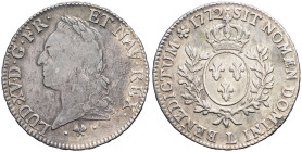 FRANCE / CAPÉTIENS - FRANCE / ROYAL
Louis XV (1715-1774). Écu dit à la vieille tête 1772, L, Bayonne.
Dy.1685 - G.323 - Dav.1332 ; Argent - 28,79 g - ...