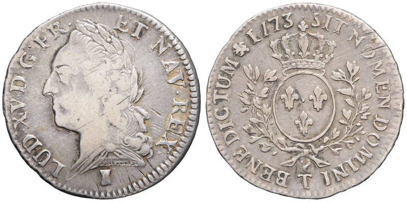 FRANCE / CAPÉTIENS - FRANCE / ROYAL
Louis XV (1715-1774). Demi-écu dit à la viei...