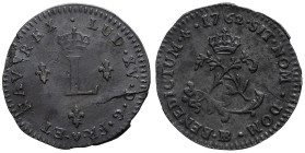 FRANCE / CAPÉTIENS - FRANCE / ROYAL
Louis XV (1715-1774). Double sol 1762, BB, Strasbourg.
Dy.1690 - G.281 (R3) - Lec.263 ; Billon - 2,04 g - 22,5 mm ...