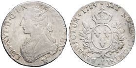 FRANCE / CAPÉTIENS - FRANCE / ROYAL
Louis XVI (1774-1792). Écu aux rameaux d’olivier 1784, I, Limoges.
Dy.1708 - G.356 ; Argent - 29,18 g - 40 mm - 6 ...