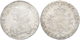 FRANCE / CAPÉTIENS - FRANCE / ROYAL
Louis XVI (1774-1792). Écu aux rameaux d’olivier 1787, R, Orléans.
Dy.1708 - G.356 ; Argent - 29,06 g - 40,5 mm - ...