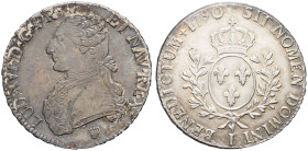 FRANCE / CAPÉTIENS - FRANCE / ROYAL
Louis XVI (1774-1792). Écu aux rameaux d’olivier 1790, I, Limoges.
Dy.1708 - G.356 ; Argent - 29,17 g - 40,5 mm - ...