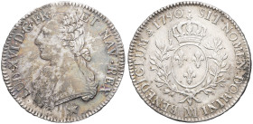 FRANCE / CAPÉTIENS - FRANCE / ROYAL
Louis XVI (1774-1792). Écu aux rameaux d’olivier 1790, MA, Marseille.
Dy.1708 - G.356 ; Argent - 29,31 g - 41,5 mm...