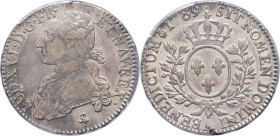 FRANCE / CAPÉTIENS - FRANCE / ROYAL
Louis XVI (1774-1792). Demi-écu aux rameaux d’olivier 1789, 2e semestre, A, Paris.
Dy.1709 - G.355 ; Argent - 32,5...