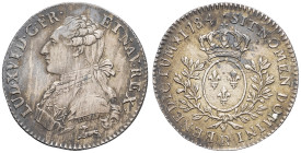 FRANCE / CAPÉTIENS - FRANCE / ROYAL
Louis XVI (1774-1792). Cinquième d’écu aux rameaux d’olivier 1784, R, Orléans.
Dy.1710 - G.354 ; Argent - 5,89 g -...